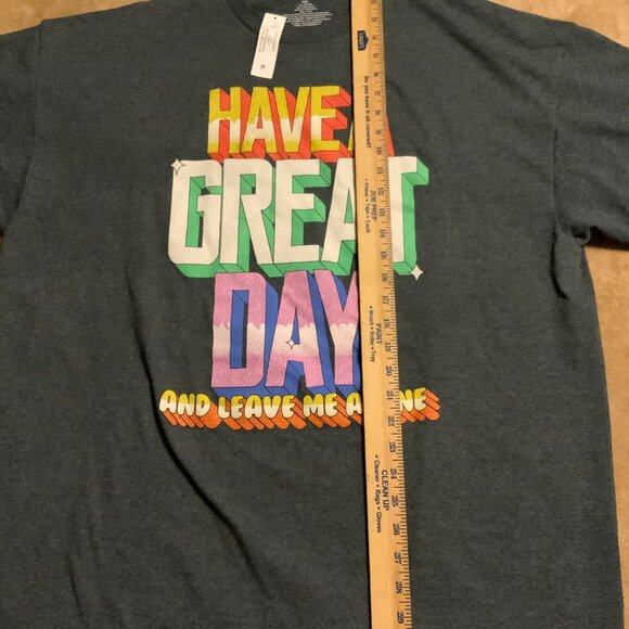 NWt Have a Great Day And Leave Me Alone Graphic T Shirt Mens Size 2XL Gray C03 - Picture 5 of 5